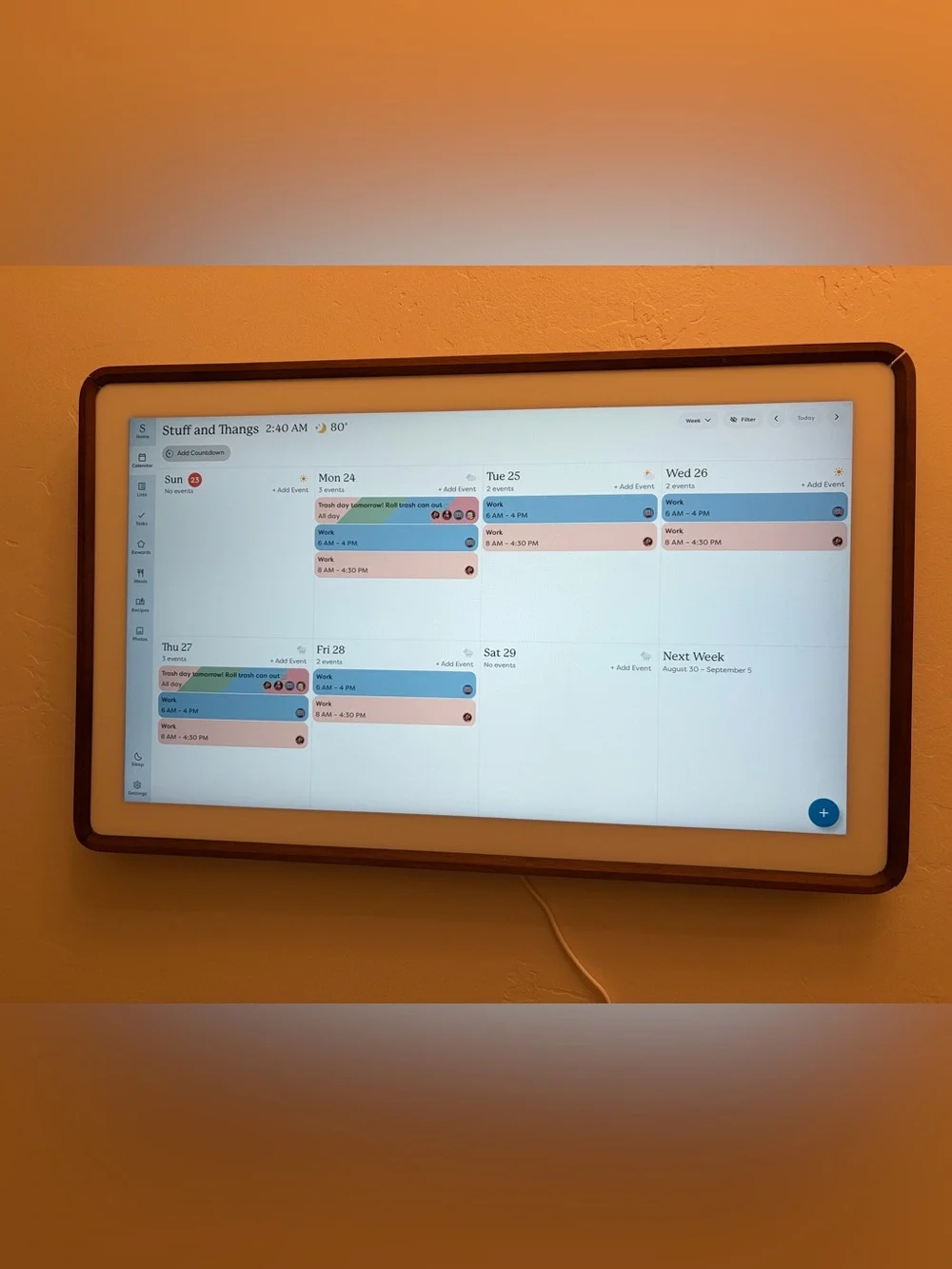 Skylight Calendar Max 27” + Extra Wood Frame – Like New